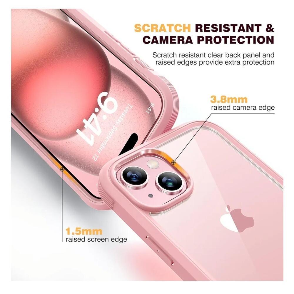iPhone15 Case Full Body Rugged Case, Built-in Touch Sensitive Anti-Scratch Scree - Picture 5 of 6